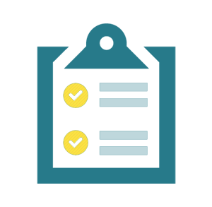 Icon Clipboard klein blau