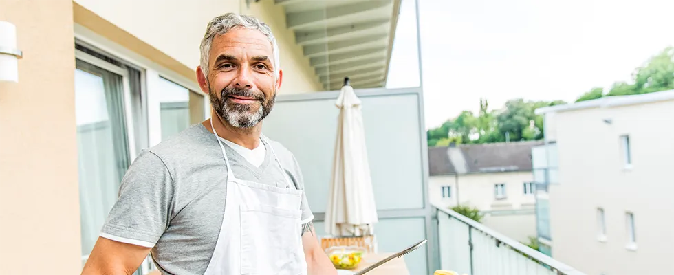 Grillen auf dem Balkon