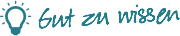 Gut zu wissen Gut zu wissen