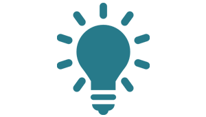 Icon Glühbirne blau 300