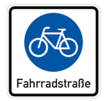 Schild Fahrradzone