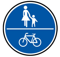 Schild Fahrradzone