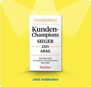 Siegel Handelsblatt ARAG Kundenchampion 2025
