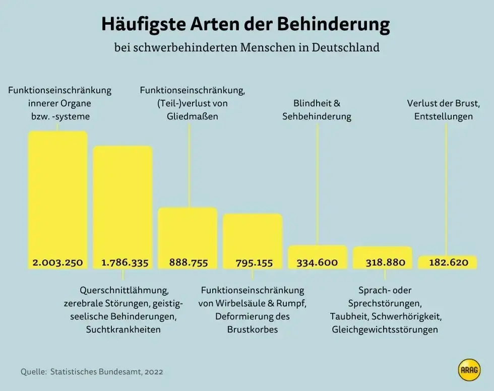 Häufige Arten der Behinderung