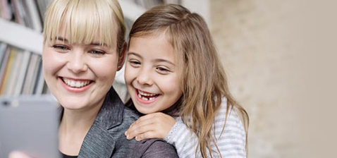 Selfie mit Tochter Selfie mit Tochter