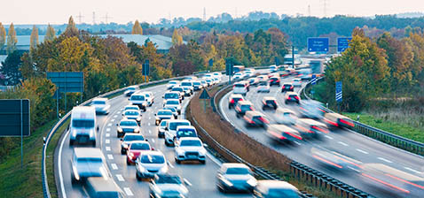 Stau auf der Autobahn