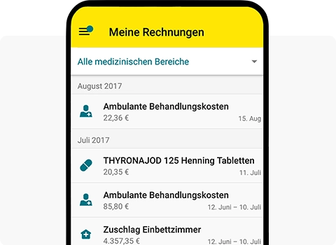 ARAG GesundheitsApp: Intelligente Rechnungsübersicht ARAG GesundheitsApp: Intelligente Rechnungsübersicht