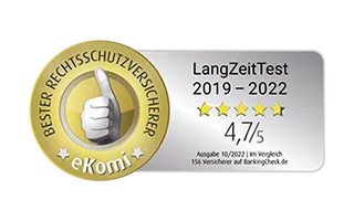 ARAG Rechtsschutz-Versicherung: Die Nummer eins im eKomi Langzeit-Test