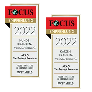 FOCUS empfiehlt ARAG TierProtect Premium für Hunde und Katzen FOCUS empfiehlt ARAG TierProtect Premium für Hunde und Katzen